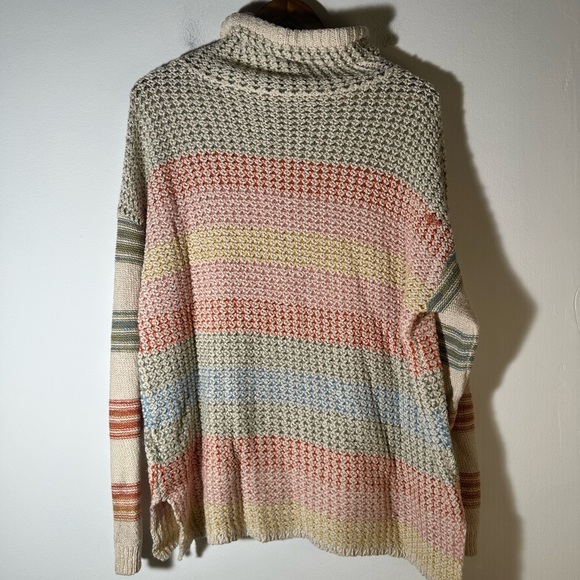 Tribal Cream and Multicolor Turtleneck Sweater - Picture 3 of 3